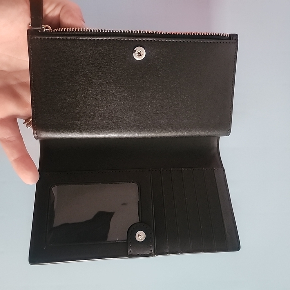 EUC Kate Spade NY Patterson Drive Braylon Wallet Clutch -Pebbled Black Leather - Picture 7 of 12